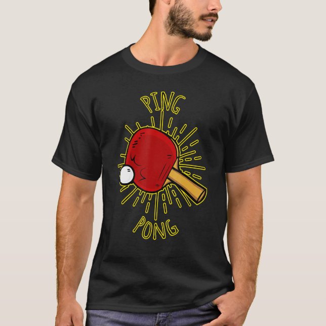 Camiseta Para Todos Los Locos Jugadores De Ping Pong Y Mesa (Anverso)