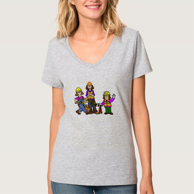 Camiseta para trabajadoras de la construcción (Anverso)