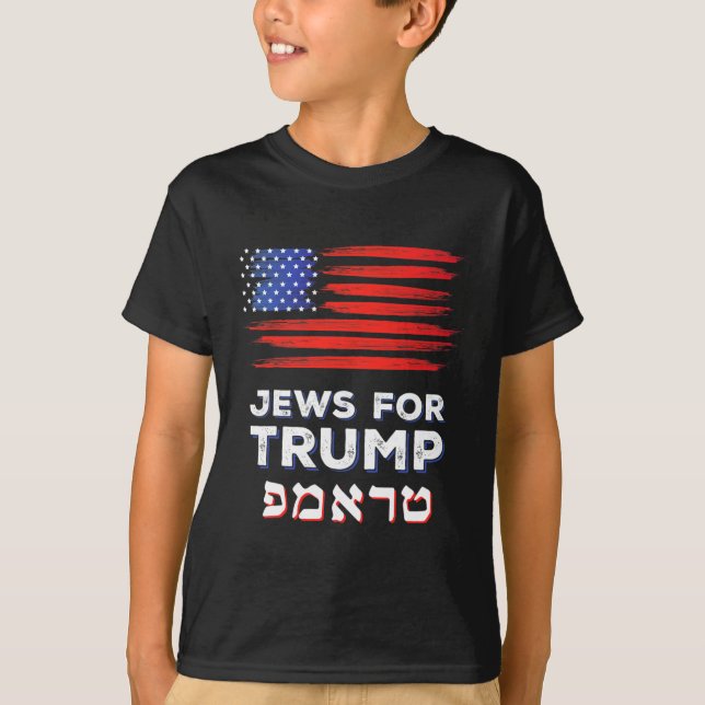 Camiseta Para Trump 2024 Israel Usa Hebreo Electo Judío V (Anverso)