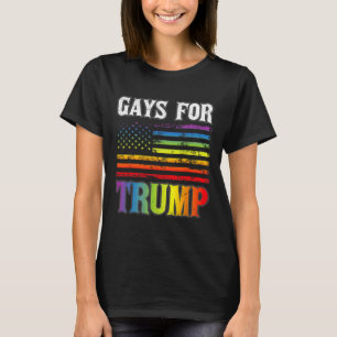 Camiseta Para Trump Orgullo LGBT Gay Bandera Arcoiris Votac