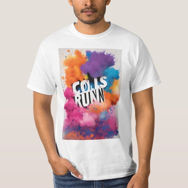 Camiseta para un evento de ejecución de color. (Anverso)