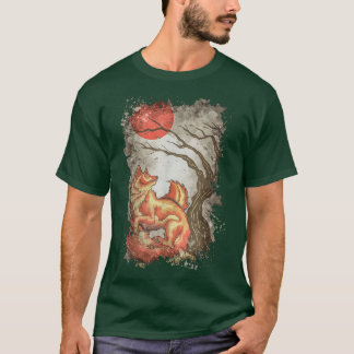 Camiseta Para un hermoso árbol animal Naturaleza de la luna