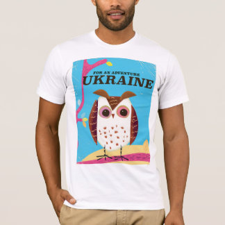 Camiseta Para una aventura Ucrania Búho cartel vintage