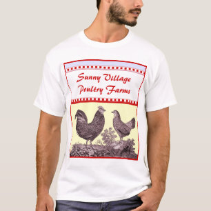 Camiseta para una granja avícola, un restaurante