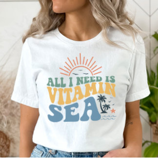 Camiseta para vacaciones en la playa, mar de vitam