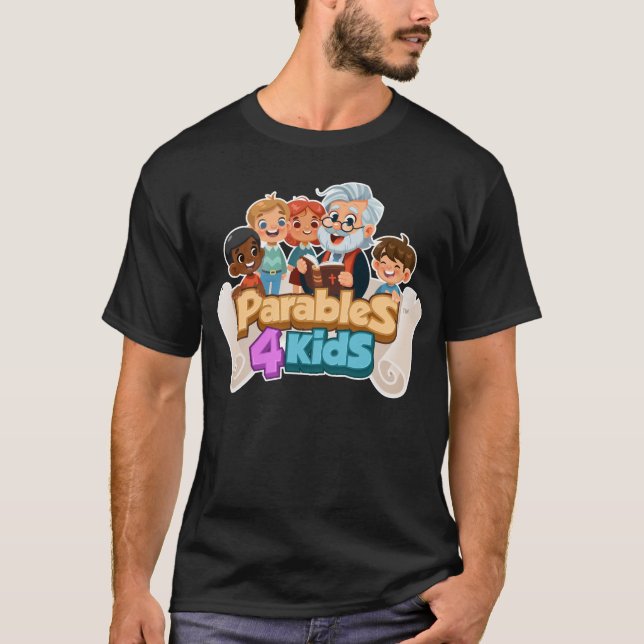 Camiseta Parable4Kids Dark-T (Anverso)