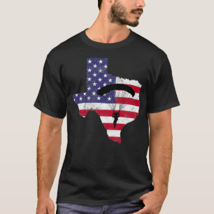 Camiseta Paracaídas De Buceo En Texas Skydiver Bandera De E