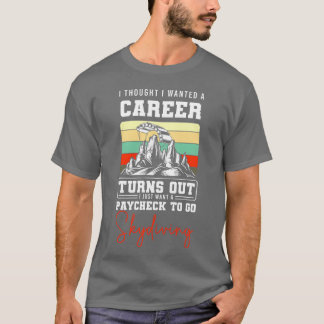 Camiseta Paracaídas Parapente Saltando Deporte Aéreo retro