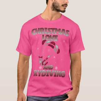 Camiseta Paracaídas Salto en Paracaídas Navidad Amor y Para