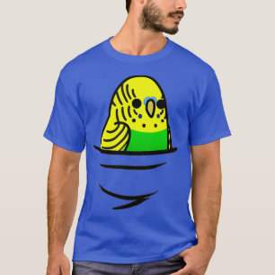 Camiseta Paracaídas verde dentro del ave de bolsillo Budgie