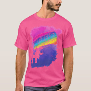 Camiseta Paracaidismo arco iris Skydiver Parapentes Skydivi