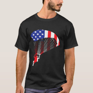 Camiseta Paracaidismo bandera de EE. UU. estadounidense den