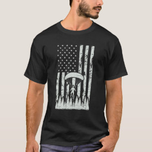 Camiseta Paracaidismo con bandera estadounidense Salto en a