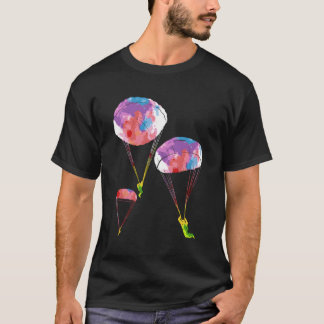 Camiseta Paracaidismo de Paracaídas de Colores de Arcoíris