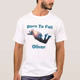 Camiseta Paracaidismo en puesta de sol de montaña Nacido pa