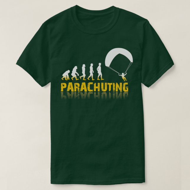 Camiseta paracaidismo evolutivo (Diseño del anverso)