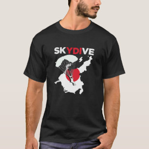 Camiseta Paracaidismo Japón Bandera Paracaidismo Paracaidis