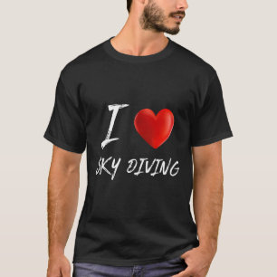 Camiseta Paracaidismo Me Encanta Corazón Salto en Paracaída