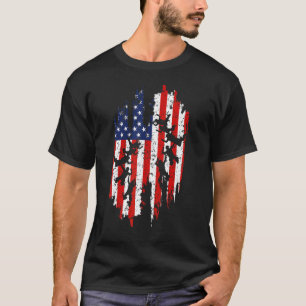 Camiseta Paracaidismo Skydiving American Flag Funny Vint