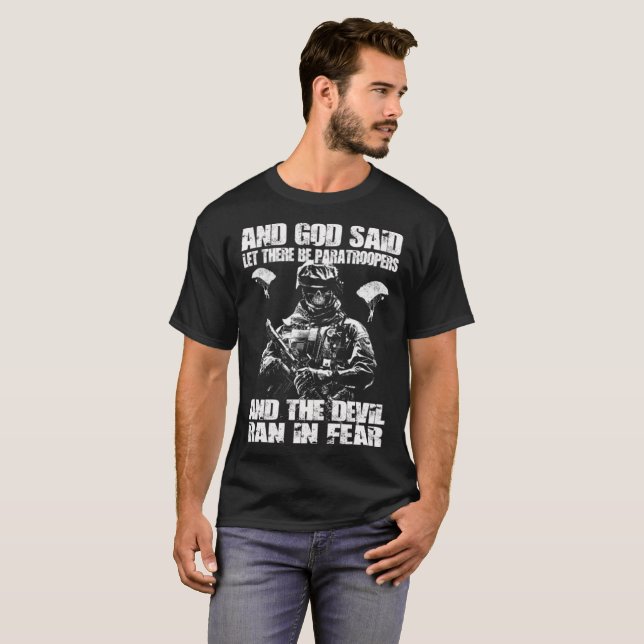 Camiseta paracaidista aerotransportado aerotransportado (Anverso completo)