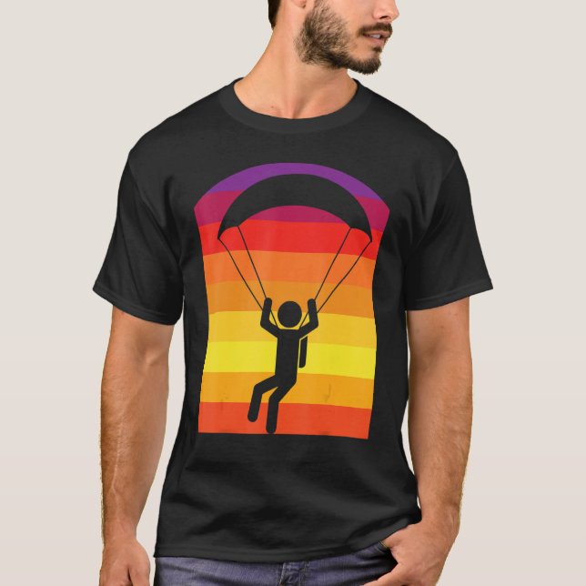 Camiseta Paracaidista Retro Sun Skydiver (Anverso)