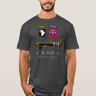 Camiseta Paracaidistas de EE. UU. Día D Segunda Guerra Mund