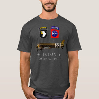 Camiseta Paracaidistas de EE. UU. Día D Segunda Guerra Mund