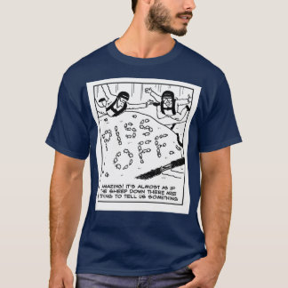 Camiseta Paracaidistas ven ovejas mostrando un mensaje