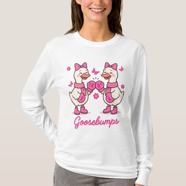 Camiseta Parachoques Goosemp Concienciación sobre el cáncer (Anverso)