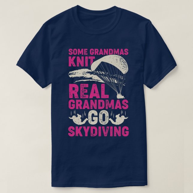 Camiseta Parachuting Skydiving Grandma Gift  (Diseño del anverso)
