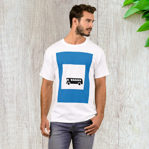 Camiseta Parada de autobuses de transporte público Rótulo T