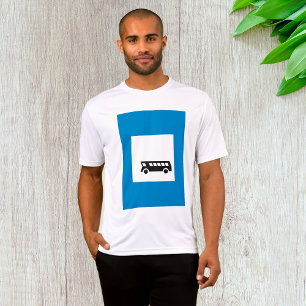 Camiseta Parada de autobuses de transporte público Rótulo T
