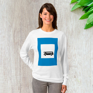 Camiseta Parada de autobuses de transporte público Rótulo T