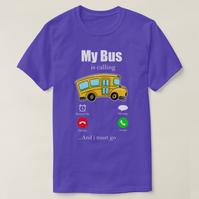Camiseta Parada de bus Omnibus de ocupación de conductores  (Diseño del anverso)