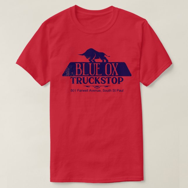 Camiseta Parada de Camión Azul Ox de FARGO (Diseño del anverso)