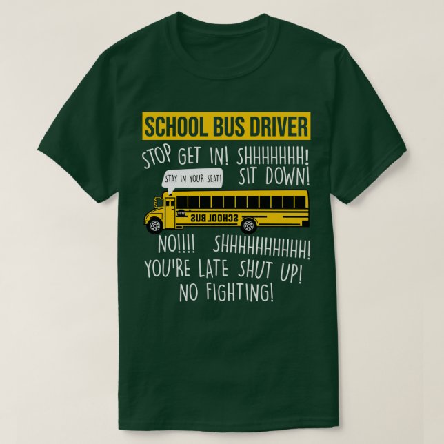 Camiseta Parada del conductor de autobús de la escuela de l (Diseño del anverso)