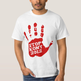 Camiseta Parada José Kony de Handprint del rojo de Kony