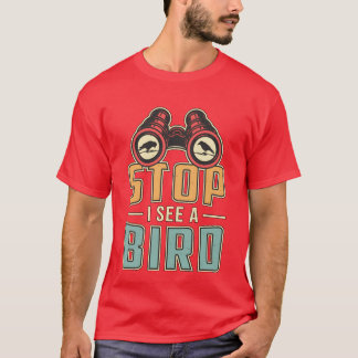 Camiseta Parada Retro De Observación De Aves Veo Un Funn De