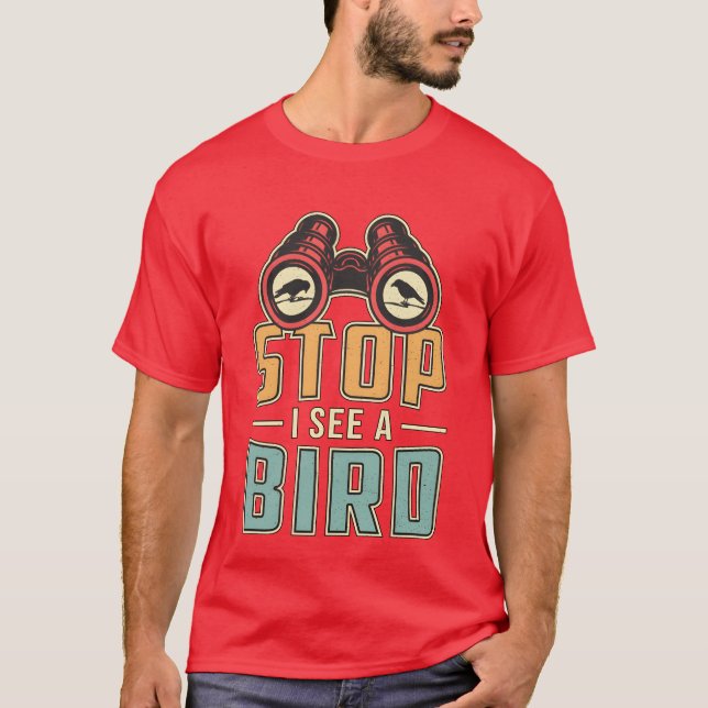 Camiseta Parada Retro De Observación De Aves Veo Un Funn De (Anverso)