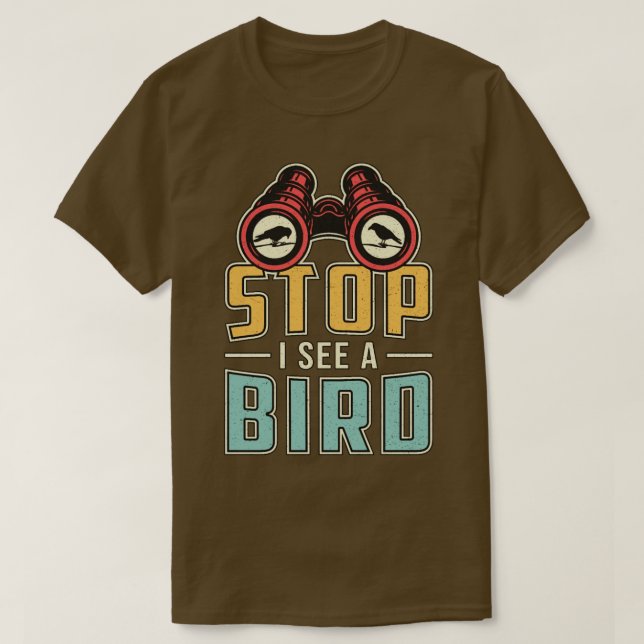 Camiseta Parada Retro De Observación De Aves Veo Un Observa (Diseño del anverso)