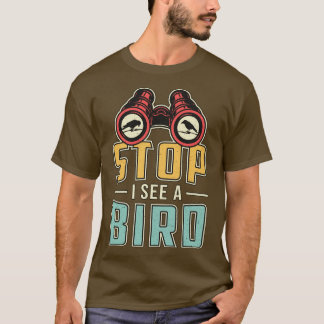 Camiseta Parada Retro De Observación De Aves Veo Un Observa