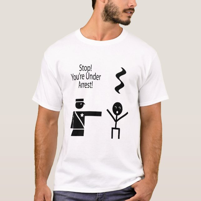 Camiseta parada usted está bajo humor 2 de la música de la (Anverso)