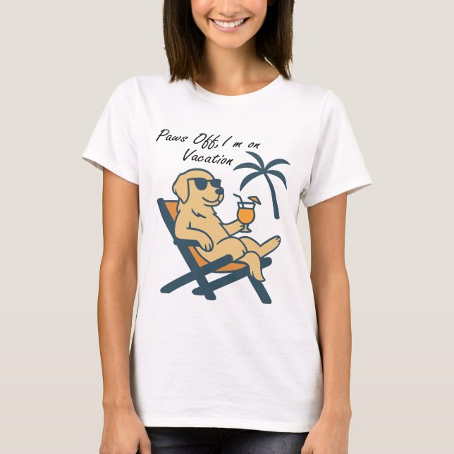 Camiseta Paradas, estoy de vacaciones. (Anverso)