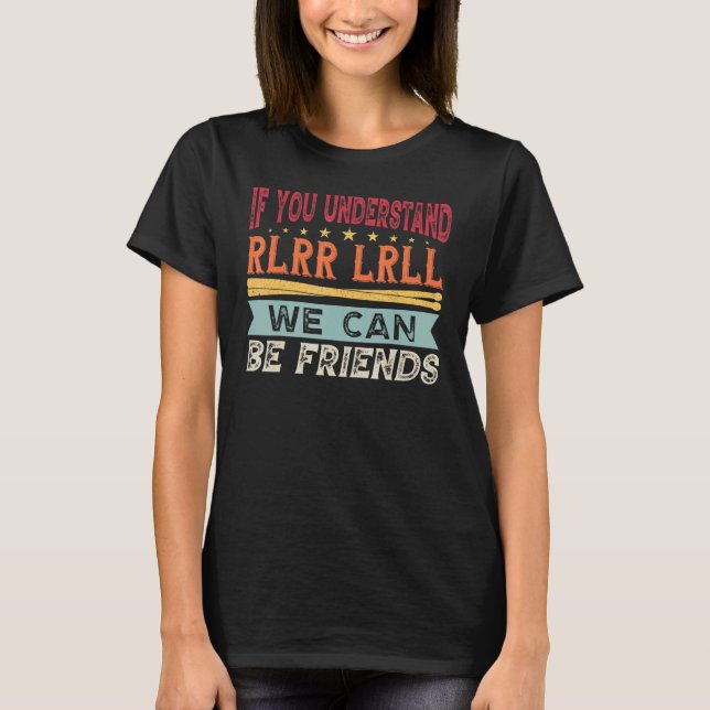 Camiseta Paradiddle de Batería Rudimentos de Batería Bateri (Anverso)