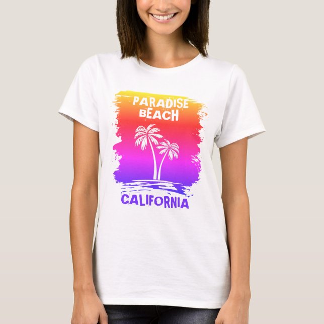 Camiseta Paradise Beach California (Anverso)