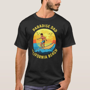 Camiseta Paradise Dad Surfing California Beach 