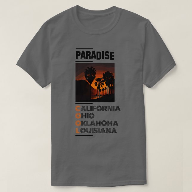 CAMISETA PARADISE DE ESTADOS UNIDOS (Diseño del anverso)