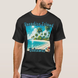 Camiseta Paradise Island Bahamas Beach Palm Trees Sun