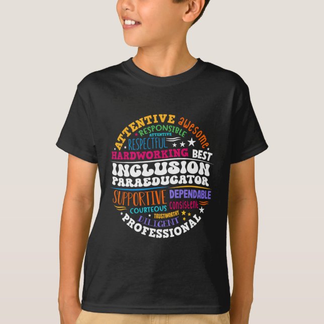 Camiseta Paraeducador de inclusión de Groovy - Educación es (Anverso)