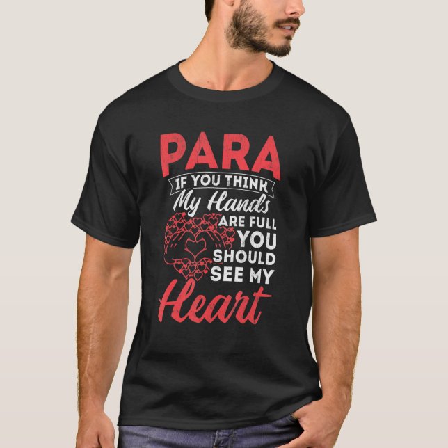 Camiseta Paraeducador Paraprofesiona Paraeducador de Corazó (Anverso)